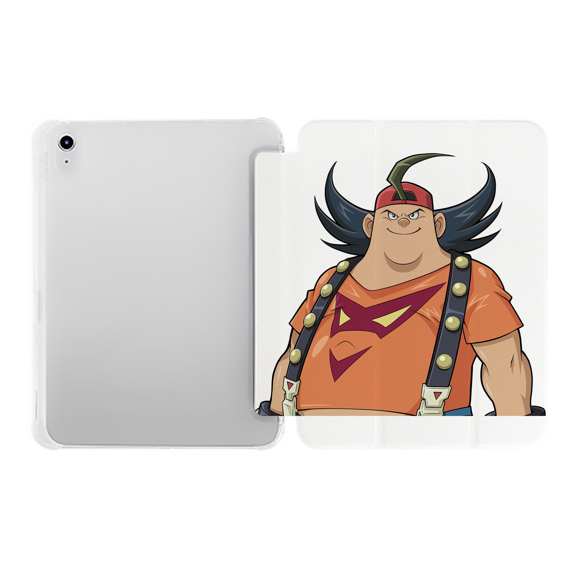 （画像用） 遊☆戯☆王 Yu-Gi-Oh! IPad ケース ペン収納付き 三つ折りスタンド PUレザー×シリコン 対応機種9.5/10.5/10.9インチ